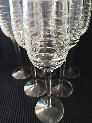Buy Set Of Six Royal Doulton Circle Horizontal Lines Crystal Champagne Glass 10  • 60£