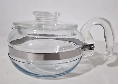 Buy Vintage Pyrex Flameware Glass Teapot 6 Cup 8446B Carafe With Lid Handle Tea Pot • 24£