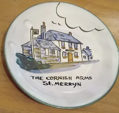 Buy Vintage Commemorative Plate Of The Cornish Arms, St Merryn. Tintagel Pottery • 10£