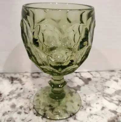 Buy Avocado Green Elegant Glassware 9 Oz Goblet  5 5/8  Vintage • 7.58£
