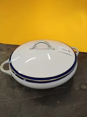 Buy Antique Cauldon England Round Footed Tureen White Blue Gold Soup China Sauce • 43.16£