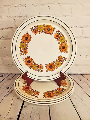 Buy Vintage Brendan Erin Stone Shawn Dinner Plates Set Of 4 Arklow Ireland Sunflower • 23.02£