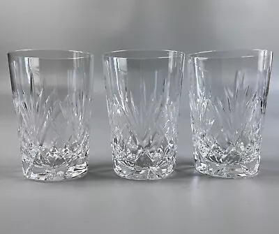Buy Cut Crystal Glass Tumblers X 3. Water / Cocktail Set. Vintage. Quality. 250ml • 29.99£