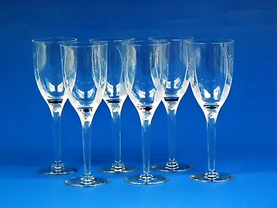 Buy Lalique Crystal Set Of Six (6) Flying Angel Champagne Glasses By Marc Lalique. • 805.15£