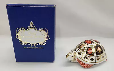Buy Royal Crown Derby Paperweight Turtle + Original Box Old Imari Pattern Bone China • 39.95£