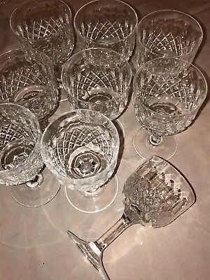 Buy Thomas Webb Crystal Normandy Cut Claret Wine Glass 5 1/8  13 Cm Tall X9 • 10£