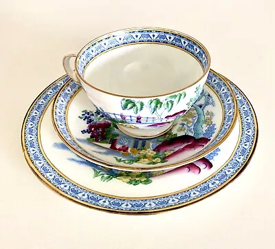 Buy Rare Antique 1920’s Adderley Mandarin Bone China Trio Cup Saucer And Side Plate • 18.50£