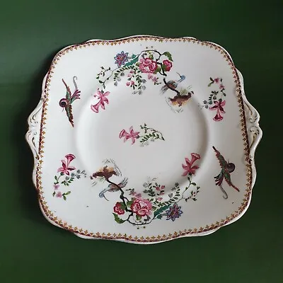 Buy Paragon Star Serving Plate Birds & Flowers Design Art Deco • 15£