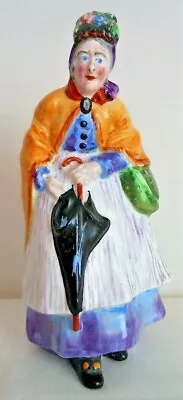 Buy Crown Staffordshire Art Deco Figure, Old Lady With Umbrella, C.1930's • 7.50£
