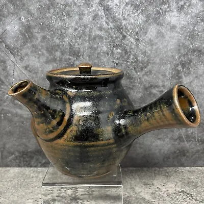 Buy Atsuya HAMADA (1932-1986) Stoneware Side Handled Tea Pot  For Leach C.1957 #1227 • 175£