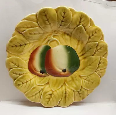 Buy Vintage Sarreguemines French Majolica  Plate - Fruit Design Apples • 8£