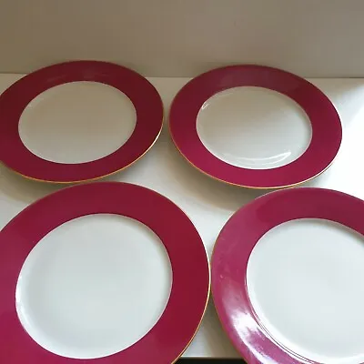 Buy Bavaria 4 X Side Plates 7  Russberry Coloured Gilded • 12£