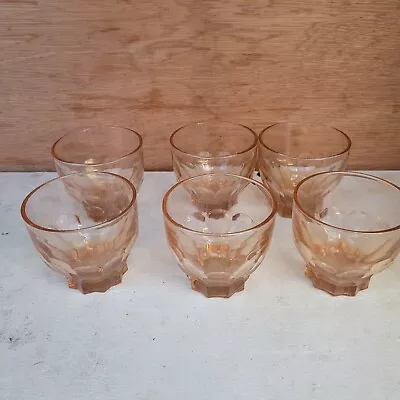 Buy Vintage Pink Depression Shot Glass Bundle Of 6 Made In France  • 18£