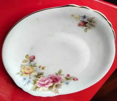Buy Arklow Cake Plate Pink And Yellow Roses Etc • 5£