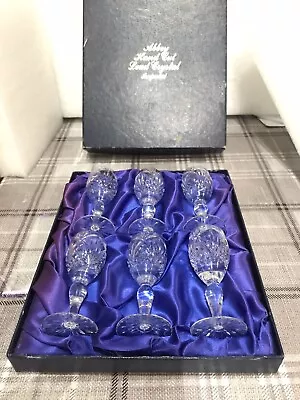 Buy Abbey Hand Cut Lead Crystal Imported Hungary Liquor Sherry Glasses Set Of 6 • 10£