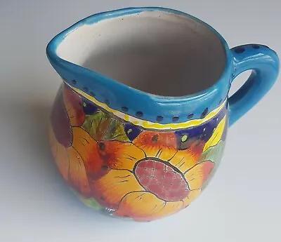 Buy Talavera Style Hand Made Mexican Ceramic Milk Jar, Creamer • 14.99£