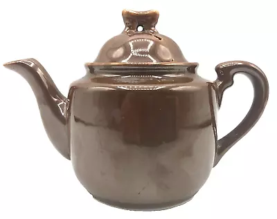 Buy Vintage Individual Ceramic Teapot Light Brown 1 Cup Farmhouse Cottage • 10.42£