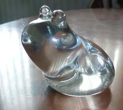 Buy Wedgwood Clear Glass Frog Ornament / Paperweight - 6cm • 6.99£