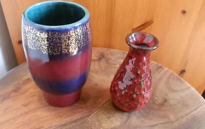 Buy German Retro Pottery Vases Jasba Pair 15 & 12 Cm Mid Century Ceramics WGP • 25.20£