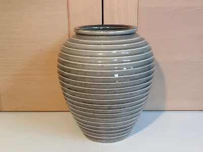 Buy Rare Lovatts England Grey Ridged Art Pottery Vase 1940 - 1950 Backstamp • 27£