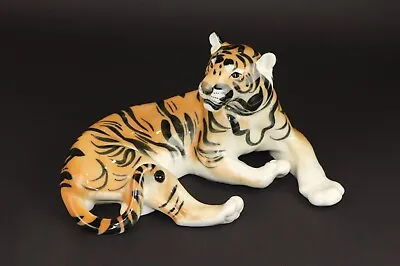 Buy USSR Tiger, Large Amurtiger Porcelain Animal Figure Vintage Original ЛFЗ • 104.36£