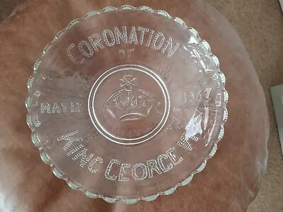 Buy Coronation Of KING GEORGE VI 1937 Commemorative Glass/Dish • 25£
