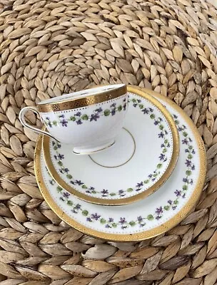 Buy ADDERLEY Parma Pattern Tea/Coffee Trio Art Deco Vintage Bone China England • 29.99£
