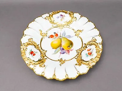Buy Meissen Antique Gold Gild Fruit Porcelain Centerpiece Serving Bowl Cabinet Plate • 1,423.08£