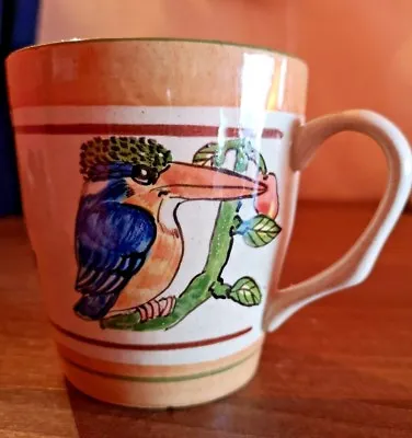 Buy Kingfisher Mug Hand-Made Hand-Painted In Kwamsasa, Africa • 14.99£