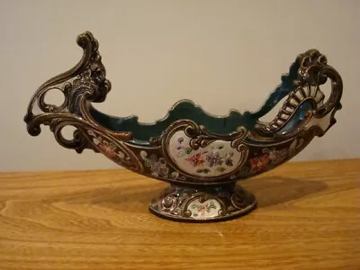 Buy Antique Victorian Majolica Gerbing & Stephan Gondola Jardinière Bowl • 40£