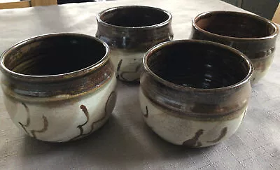 Buy Vintage Rare Shirley Anne Bracewell (SB) Drymen Scottish Studio Pottery Bowls X4 • 30£