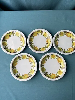 Buy Vintage Set Of 5 Mid Century Grindley 'Discovery' Side Plates 17 Cm 1960’s • 24£