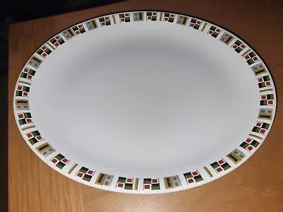 Buy Alfred Meakin Random Pattern Large Oval Plate/Platter 12” Mid Century Retro VGC • 3.99£