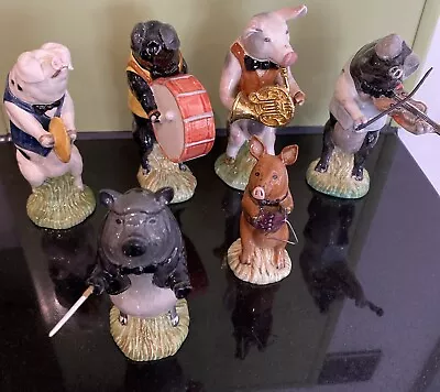 Buy Beswick Ceramic Pig Band X 6 Vintage Promenade With Boxes • 60£