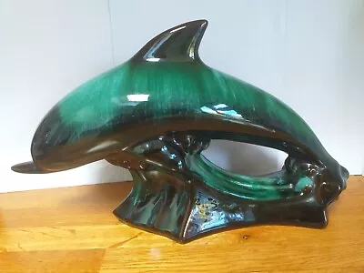 Buy Vintage Mid Century Blue Mountain Pottery Ceramic Dolphin Large 16 Inches Long • 12£