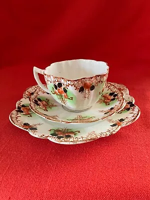 Buy C 1921 Melba China Hand Painted Tea Trio #5 Imari Floral Pattern #2073 • 41.08£