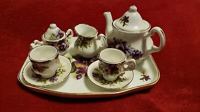 Buy Florence Collectables Fine Bone China Miniature Tea Set • 95£
