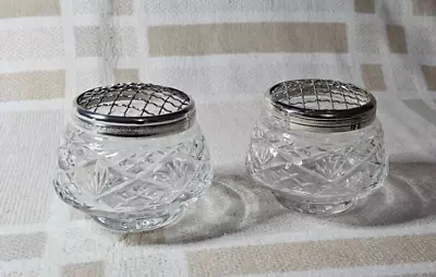 Buy Thomas Webb Crystal Vase Potpourri Pot Jar X2 • 10£