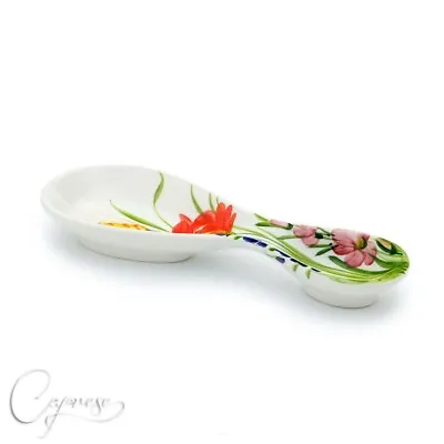 Buy Bassano Pottery- FLOWERS Spoonrest  Made/painted By Hand In Italy • 37.94£