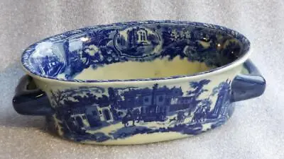 Buy Victoria Ware Ironstone Flow Blue & White Oval Planter Serving Bowl 24 Cm Long • 22.98£