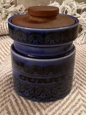 Buy Vintage Hornsea Pottery Blue Scroll Curry Lidded Spice Jar Great Condition • 18.95£