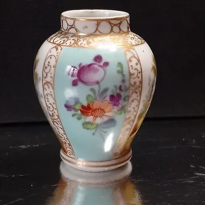 Buy Antique Meissen Vase Grossbaum &  Söhne Miniature Dresden Jar 1892-1914 • 57.64£