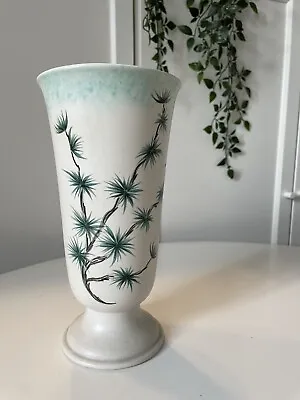 Buy Vintage Hand Painted 1930s Art Deco Sponged Vase White Botanical 10  • 25.80£