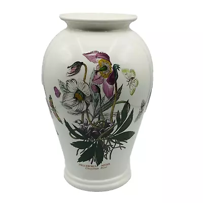 Buy Vtg Portmeirion Botanic Garden Christmas Rose Large Canton Vase 10” Butterflies • 75.90£