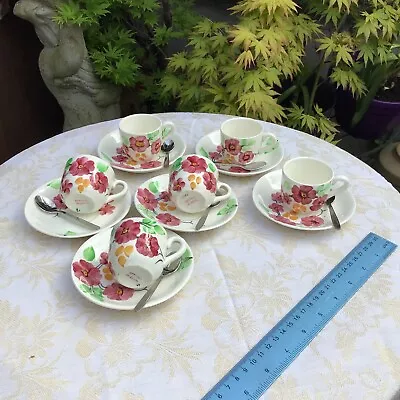 Buy Vintage Miniature Childs Doll China 6 Tea Cups & Saucers W.R.M Burslem • 29.99£