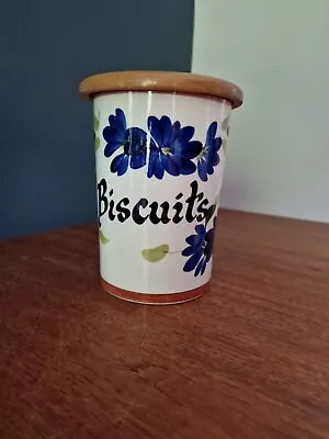 Buy Vintage Biscuit Barrel Retro Hand Painted Toni Raymond Pottery  • 16£