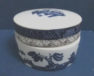 Buy 1981 Royal Doulton Booths  Real Old Willow  4  Round Trinket Box Fine China • 9£