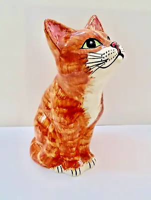 Buy Babbacombe Pottery Cat Looking Up  - Ginger Tabby With White Bib • 55£