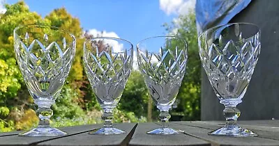 Buy Set Of 4 WEBB CORBETT Crystal - ROLLESTON Cut - Wine  Glasses - 4 5/8  • 19£