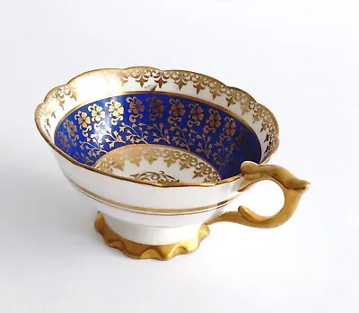 Buy Royal Stafford 8309 Bone China Cobalt  Gold Gilt Footed Tea Cup Made In England • 18.11£